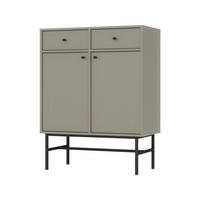 SIDEBOARD TORINO 84/108/41cm mit 2 Schubladen 2 Türen Hellgrün - Hellgrün, Holzwerkstoff (84/108/41cm) - MASSENO