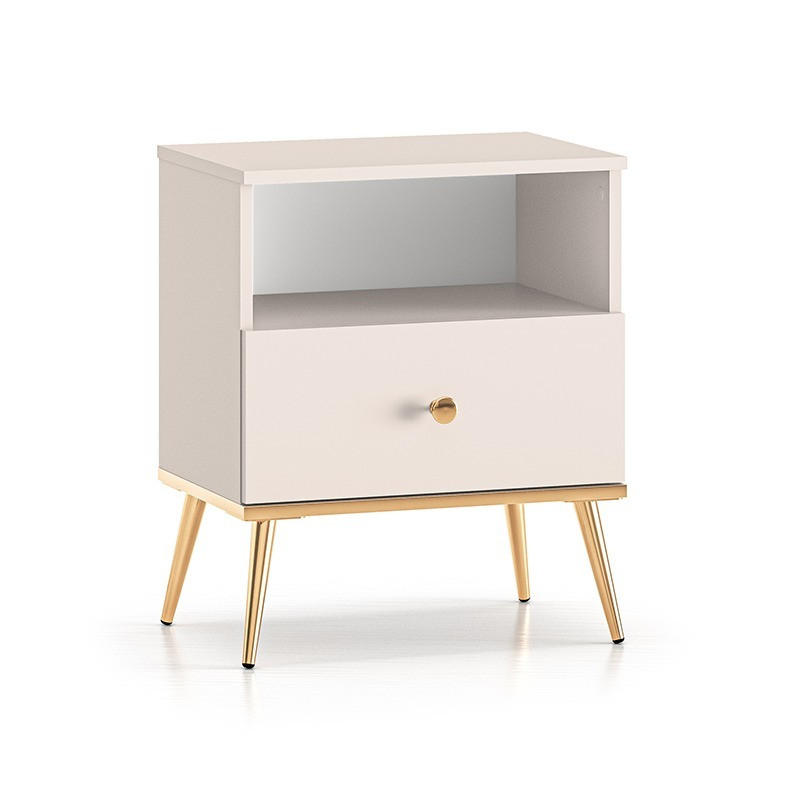NOČNÍ STOLEK Olivia Kašmír - béžová, kompozitní dřevo (50/54/34cm) - Petits-meubles