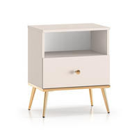 NOČNÍ STOLEK Olivia Kašmír - béžová, kompozitní dřevo (50/54/34cm) - Petits-meubles