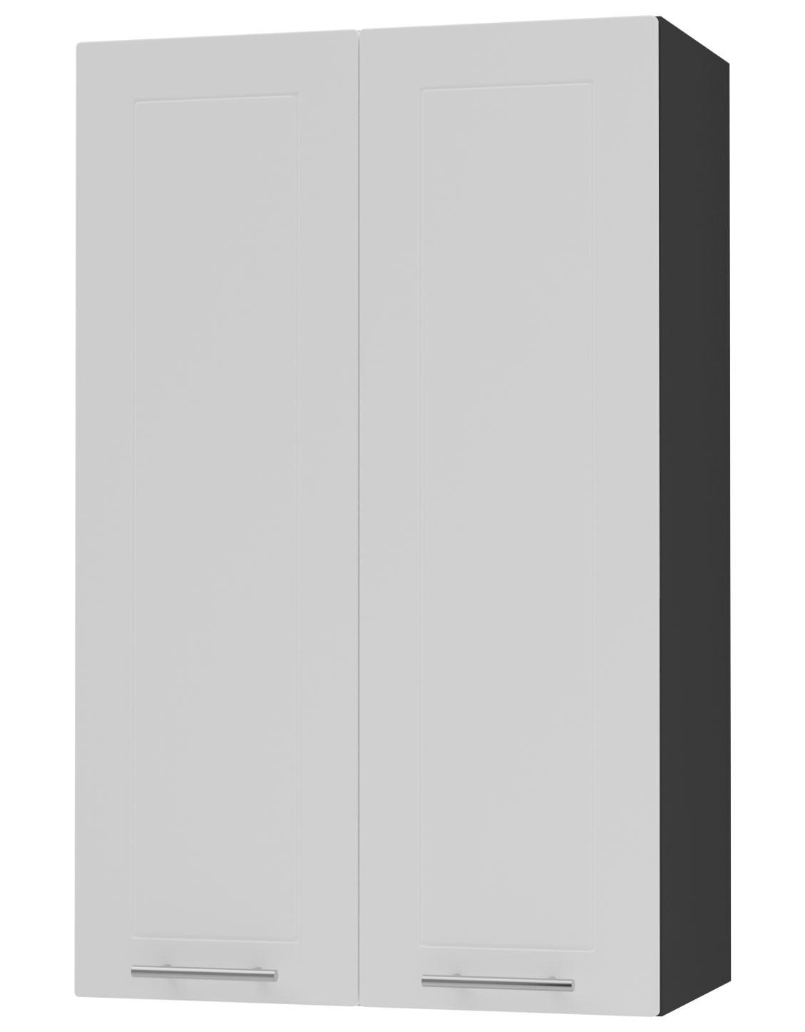 Feldmann-Wohnen Küchenhängeschrank Weiß, Schwarz 60x96x32.5 cm