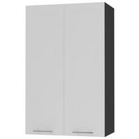 KÜCHENHÄNGESCHRANK Kvantum W4/60 Weiß Matt / Schwarz Matt 60 / 32,5 / 96cm - Schwarz/Weiß, Holz/Holzwerkstoff (60/96/32.5cm) - Feldmann-Wohnen