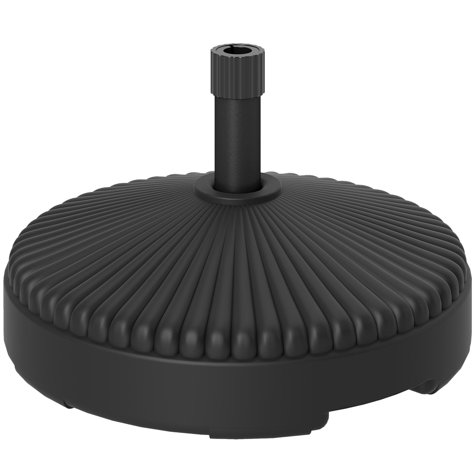 SONNENSCHIRMSTÄNDER bis 28 kg befüllbar - Schwarz, Kunststoff (55/55cm) - Outsunny