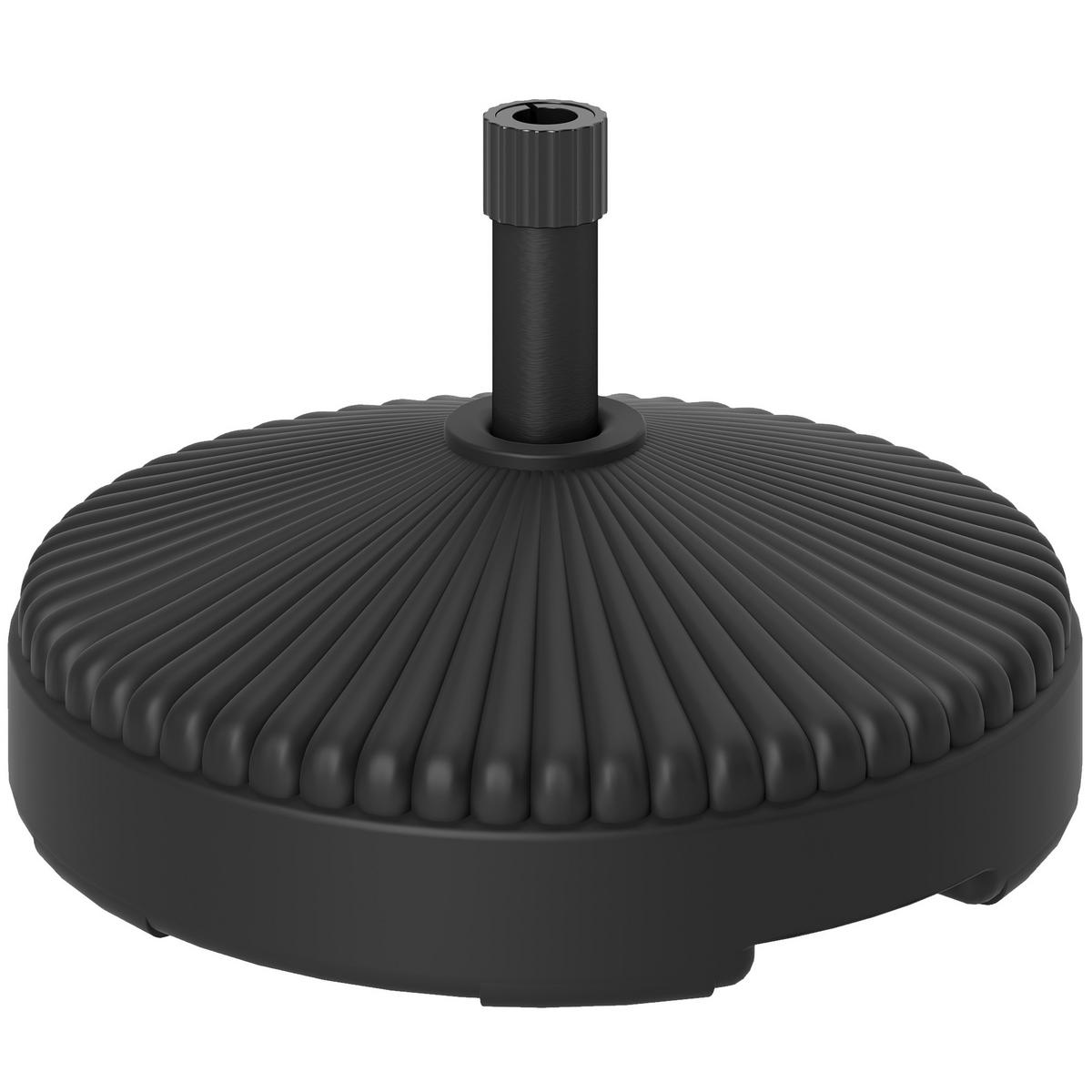 SONNENSCHIRMSTÄNDER bis 28 kg befüllbar - Schwarz, Kunststoff (55/55cm) - Outsunny
