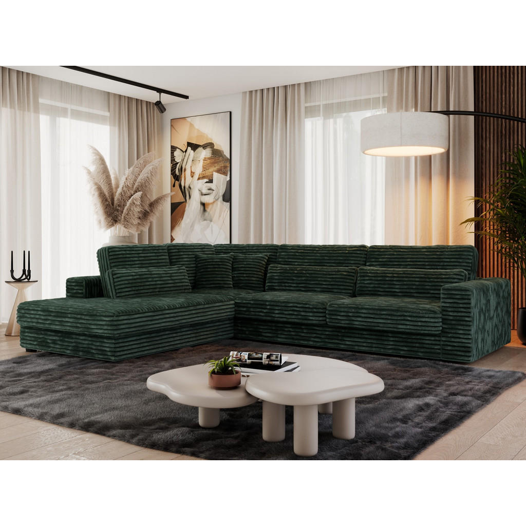 Thumbnail - MKS Ecksofa, Grün, Textil, 3-Sitzer, L-Form,L-Form, 316x249 cm, Oeko-Tex®, Wohnzimmer, Sofas & Couches, Wohnlandschaften...