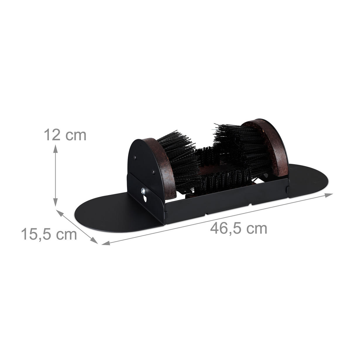 SCHUHABSTREIFER - Schwarz, Holz/Kunststoff (46.5/12/15.5cm) - Relaxdays