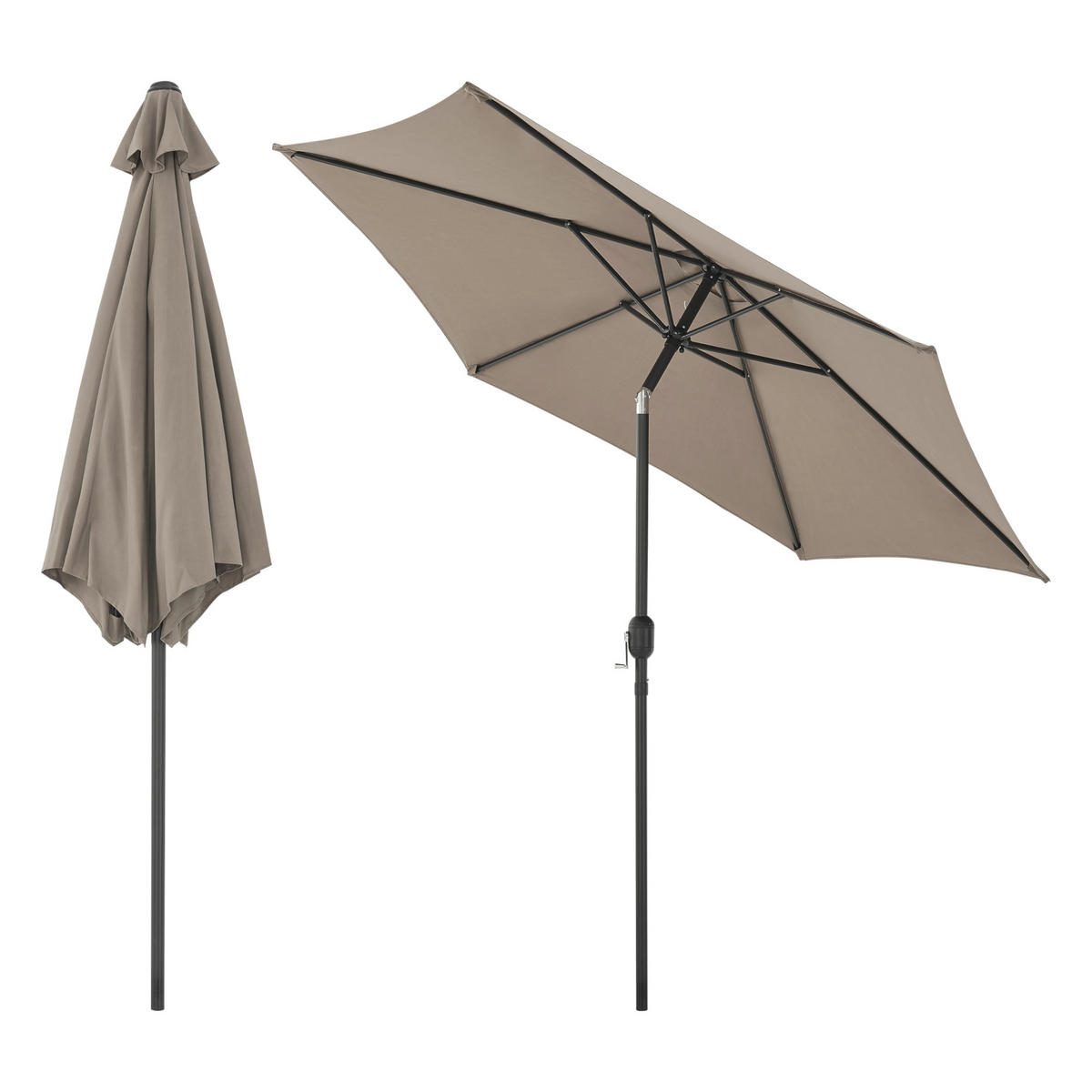 SONNENSCHIRM Altino - Beige, Textil/Metall (270/270cm) - casa.pro