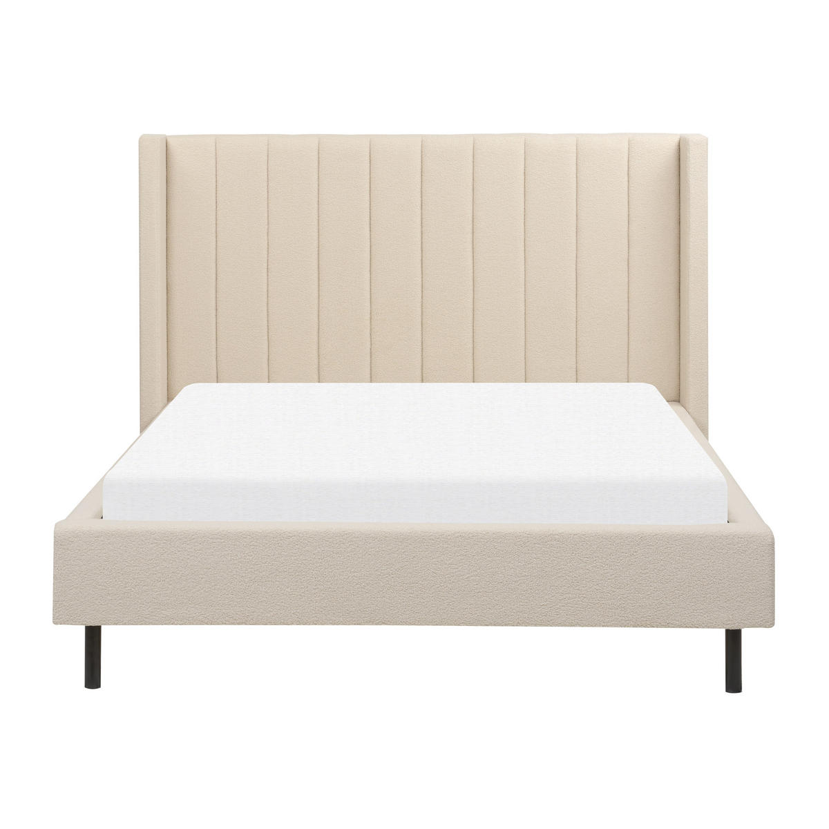 POLSTERBETT mit Lattenrost 140/200 cm Beige Villette - Beige, Textil (140/200cm) - Beliani