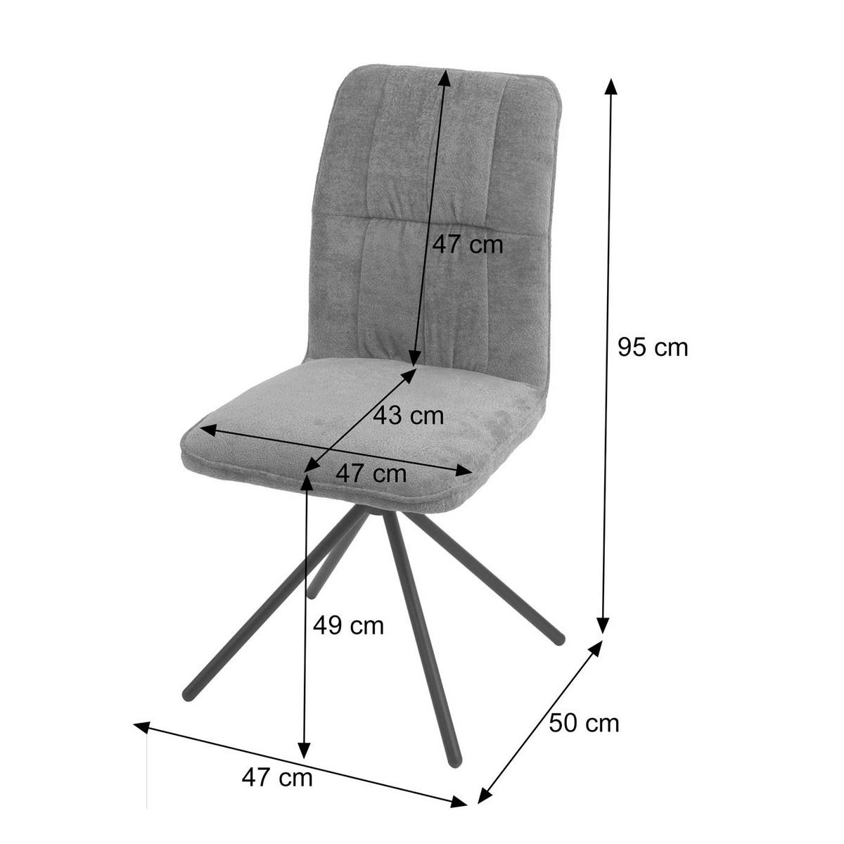 ESSZIMMERSTUHL Blau - Blau, Textil (47/95/50cm) - MCW