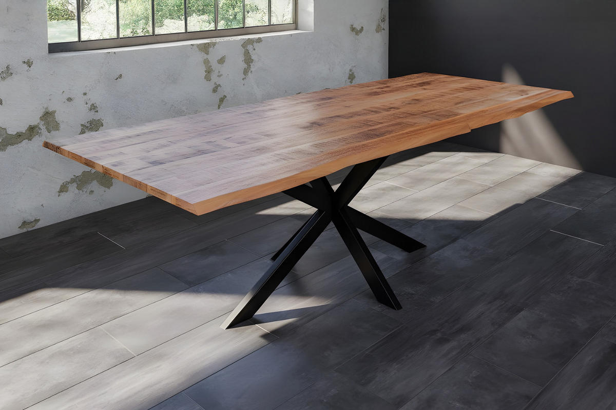 ESSTISCH DORA U - Beige/Schwarz, Holz (80/120/77cm) - SAM