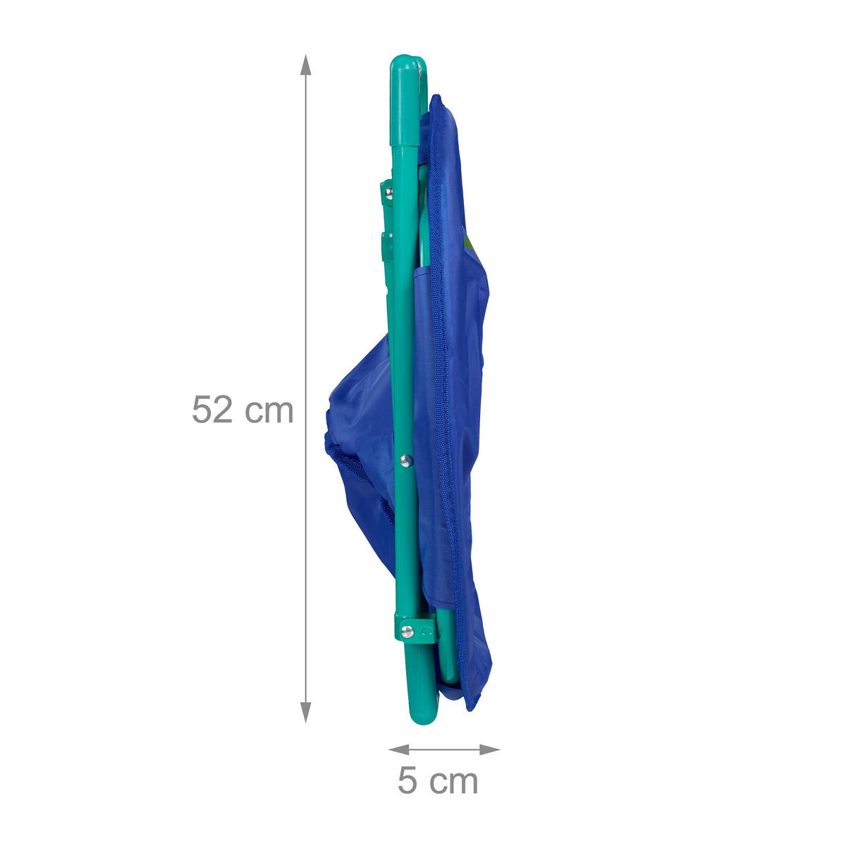 KINDERSESSEL Mehrfarbig klappbar Dino - Blau, Kunststoff/Textil (50/47/48cm) - Relaxdays