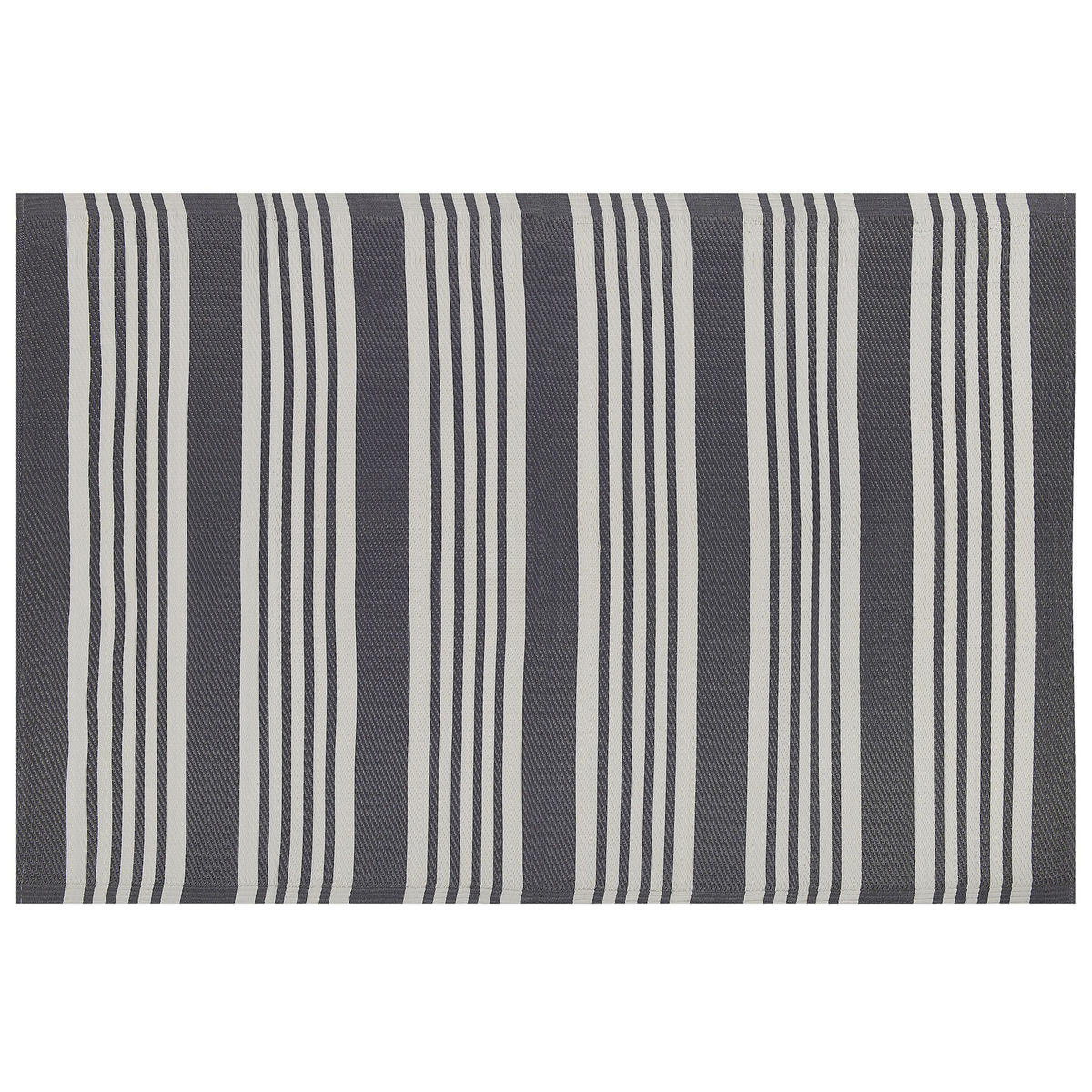 OUTDOOR-TEPPICH Delhi 180/120 cm - Schwarz, Kunststoff (120/180cm) - Beliani