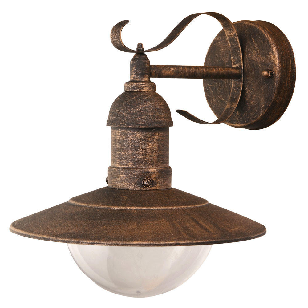 LED WANDLEUCHTE Amrum Schwarz Gold - Braun, Metall (27.2/24/25.6cm)