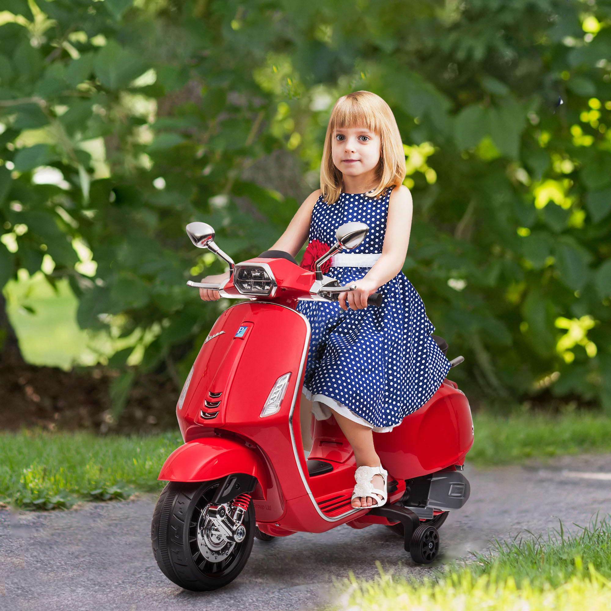 KINDER Elektro-Motorrad - Rot, Kunststoff/Metall (107/47/73cm) - AIYAPLAY