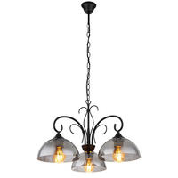 LED HÄNGELEUCHTE Metall Schwarz-matt - Schwarz, Glas (56/56/120cm) - Globo Lighting