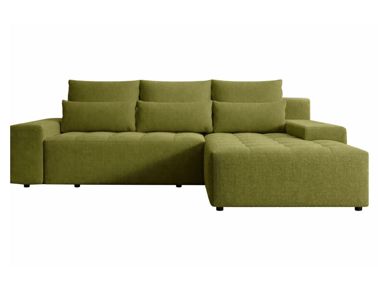 ECKSOFA Vento Grün - Schwarz/Grün, Holz/Kunststoff (280/184cm) - Graingold