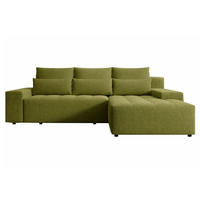 ECKSOFA Vento Grün - Schwarz/Grün, Holz/Kunststoff (280/184cm) - Graingold