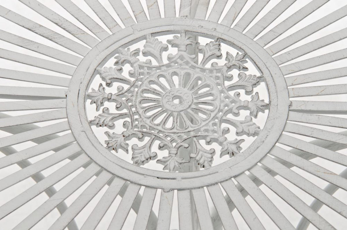 GARTENTISCH Hera antik weiß - Creme, Metall (72.5/70/70cm) - TPFGarden