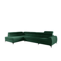 ECKSOFA Toronto Xl - Dunkelgrün, Holzwerkstoff/Textil (340/200cm) - Fun Möbel
