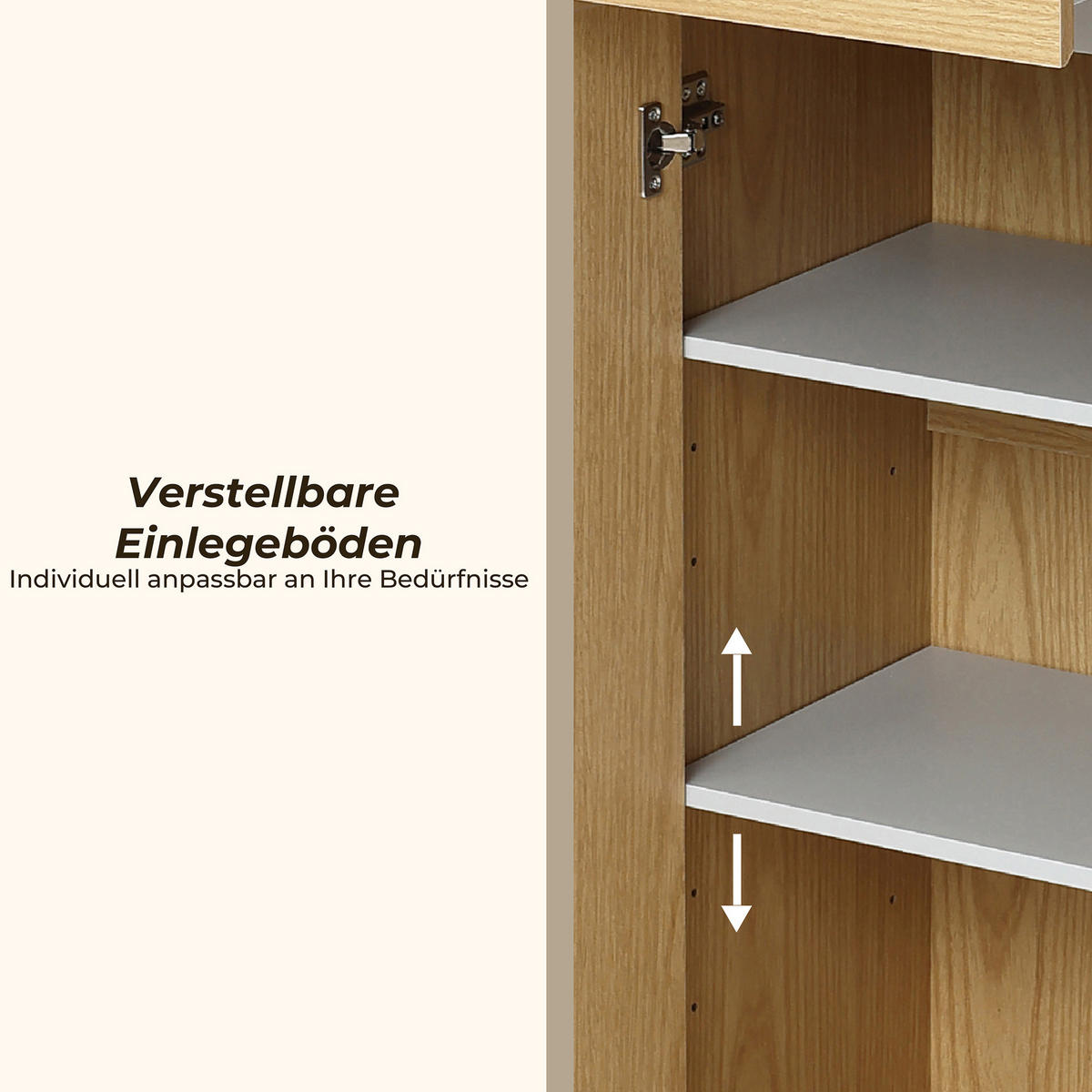 BADEZIMMERSCHRANK 166 cm - Akaziefarben, Holz (30/165/40cm)