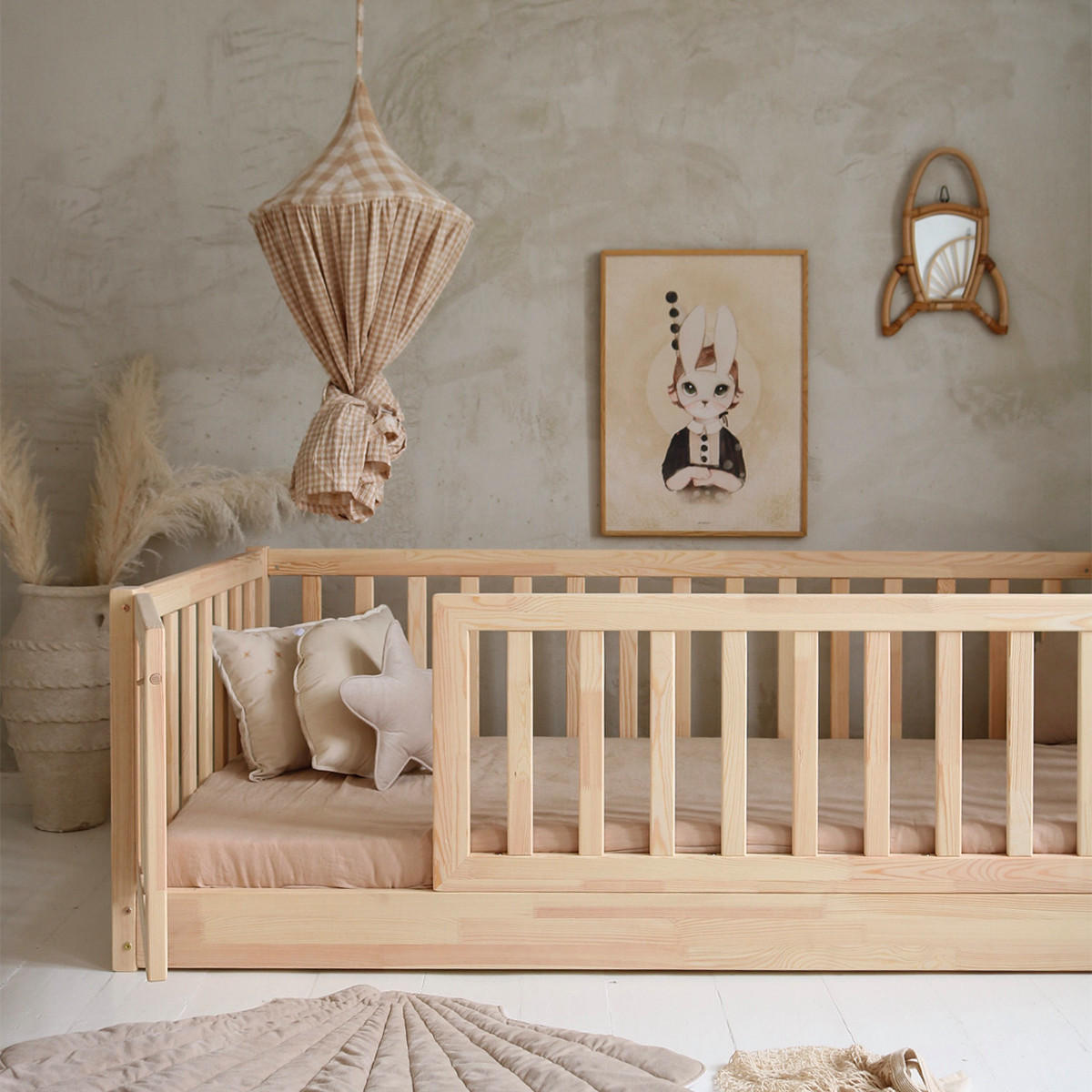 POSTEL 120/200 Bambino Přírodní dřevo - hnědá, dřevo (120/200cm) - Petits-meubles