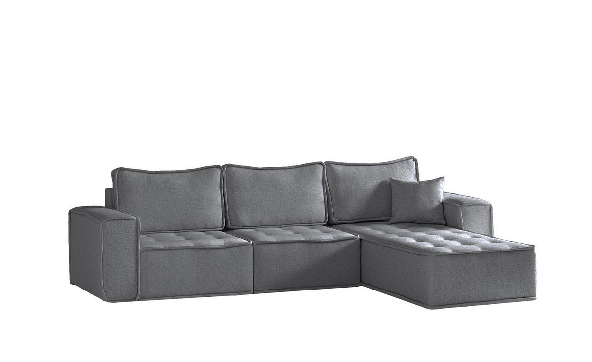 ECKSOFA Sande In Alpine - Anthrazit, Holzwerkstoff/Textil (292/192cm) - Fun Möbel