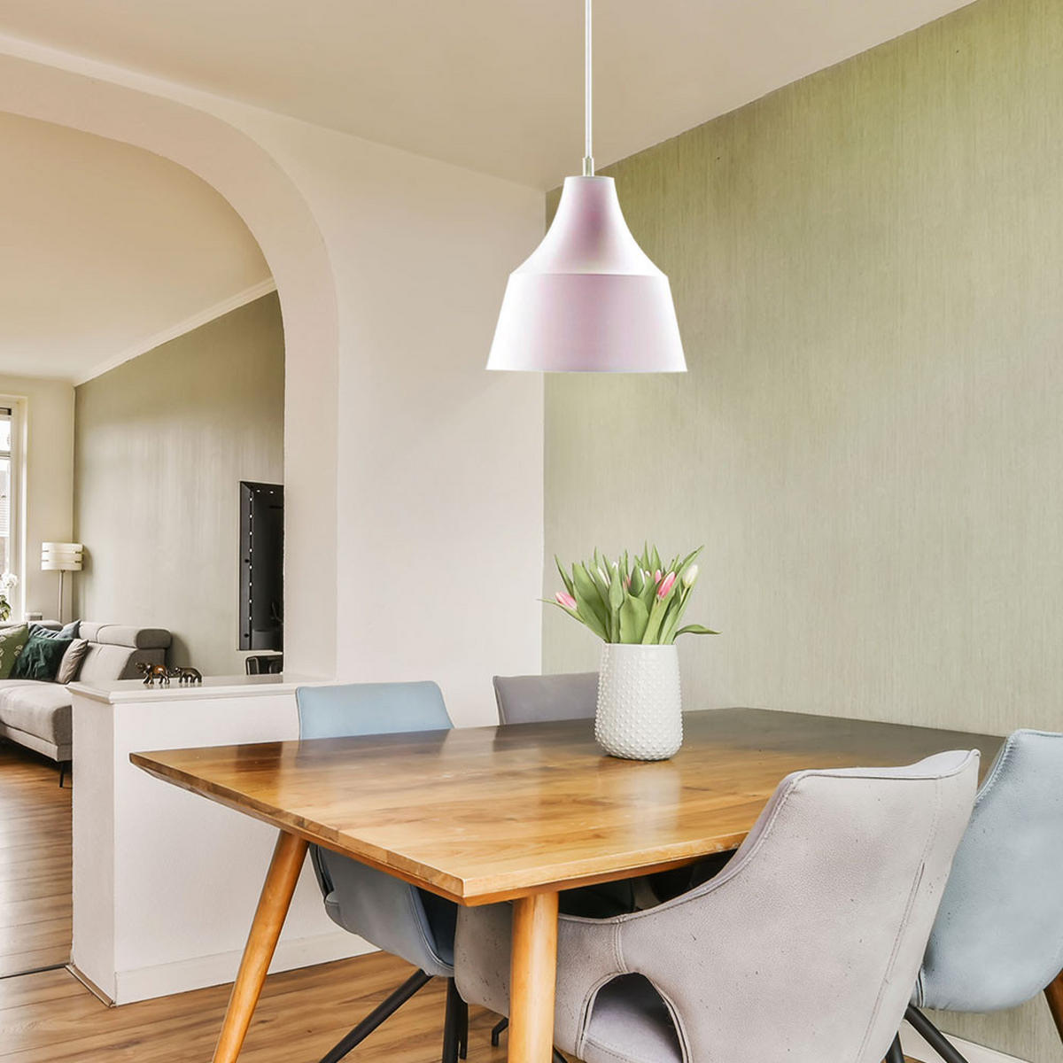 HÄNGELEUCHTE Textil Rosa - Rosa, Textil/Metall (32/32/42cm)