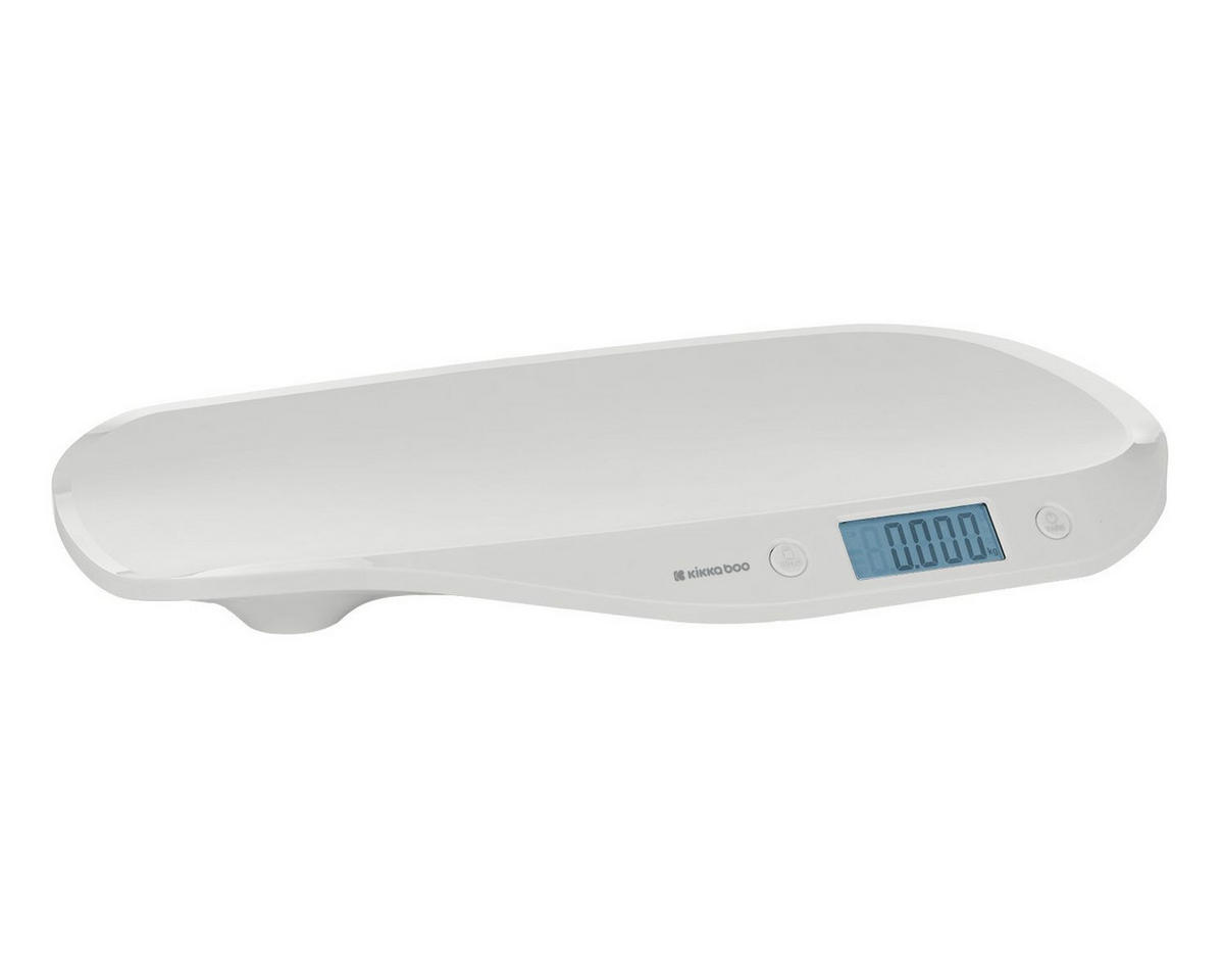 BABYWAAGE Lyra LCD-Display grau Maßband Anti-Rutsch-Füße Tarafunktion 20 kg - Grau, Kunststoff (32/52cm) - Kikka boo