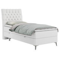 BOXBETT MILEN 90/200 Weiß Kunstleder - H4 - Links Seite - Weiß, Holz/Textil (90/200cm) - MKS