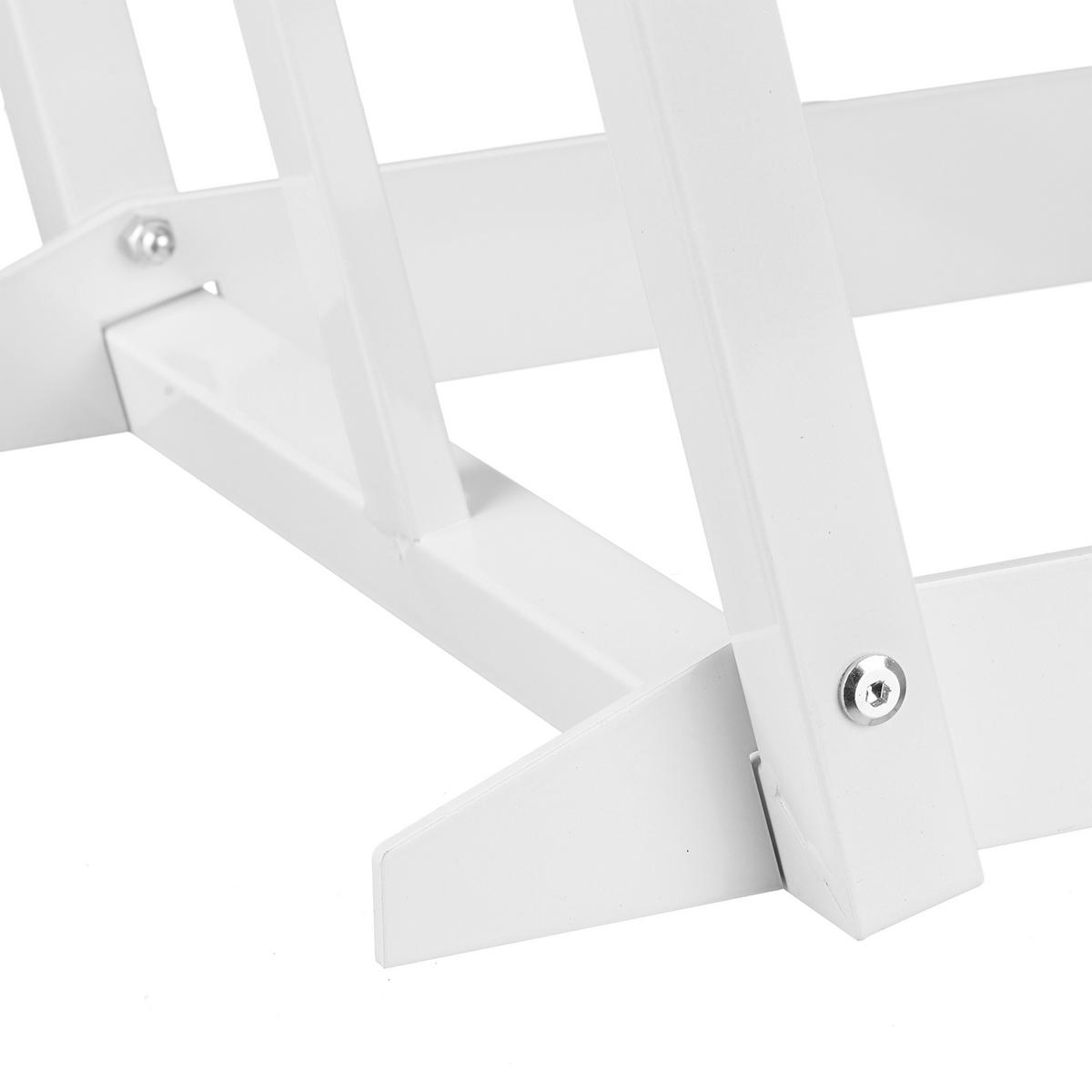 KAMINHOLZREGAL - Weiß, Metall (62/55.5/35cm) - Relaxdays