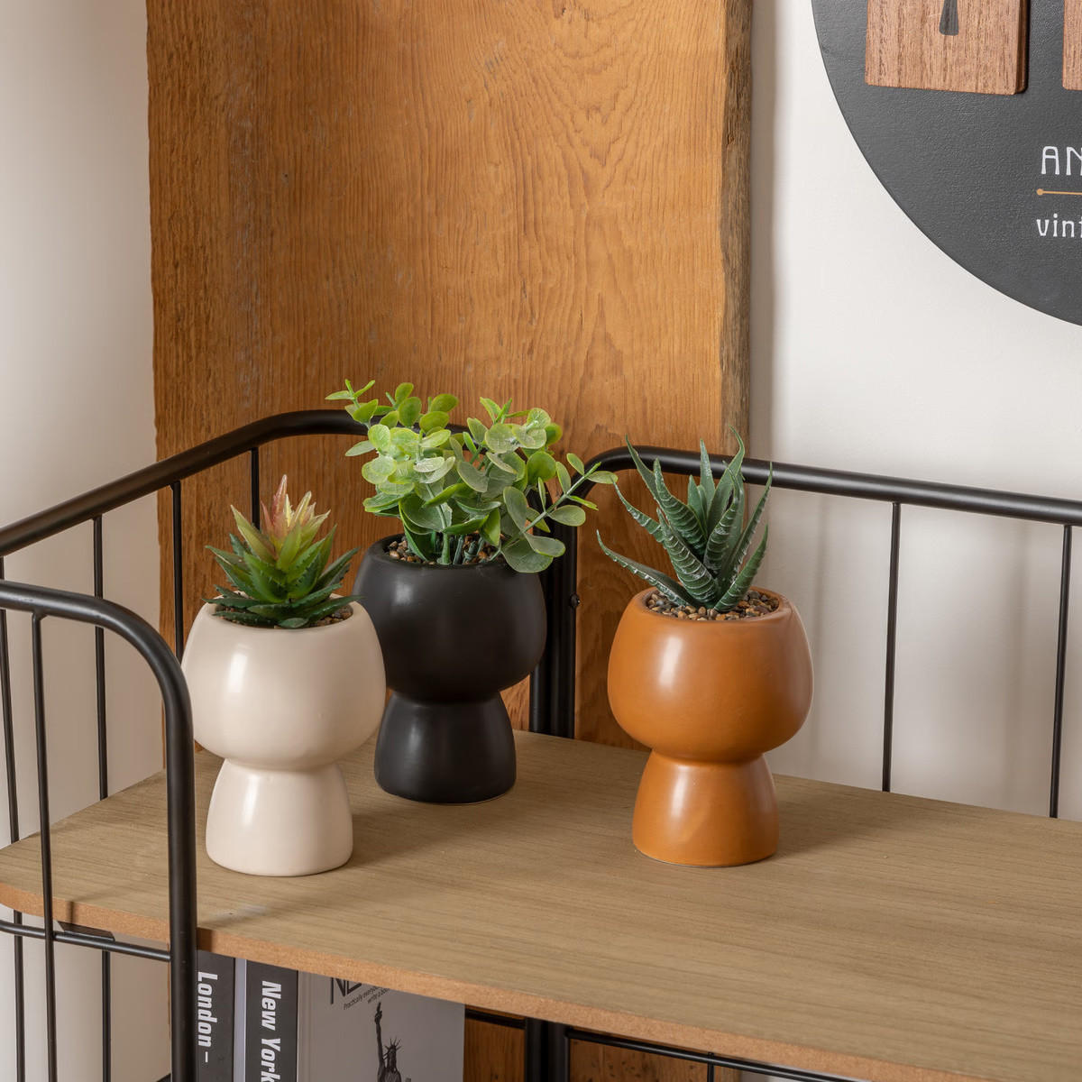 KÜNSTLICHER SUKKULENT im Topf 17 cm - Terracotta, Keramik (17cm) - Atmosphera Createur d´interieur