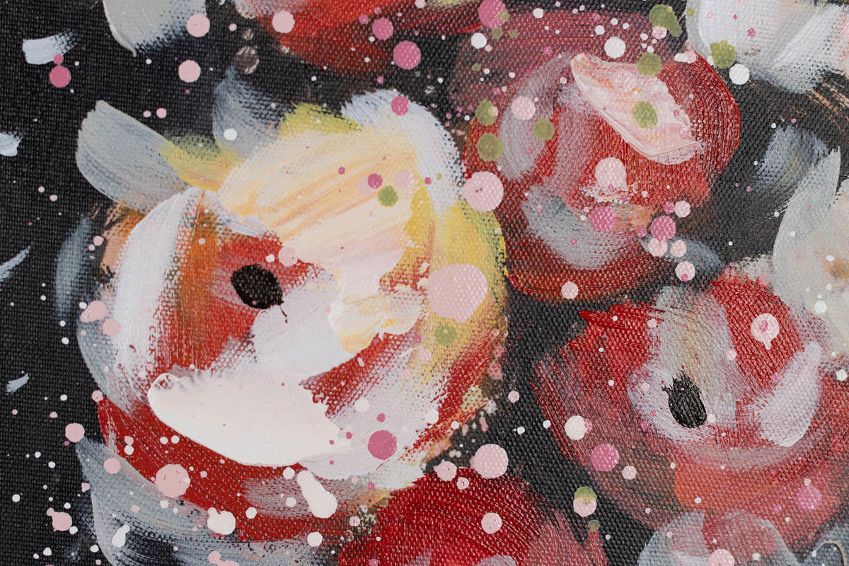 ACRYLBILD HANDGEMALT 60/90 cm - Pink/Schwarz, Holz/Textil (1.3/90cm) - KUNSTLOFT