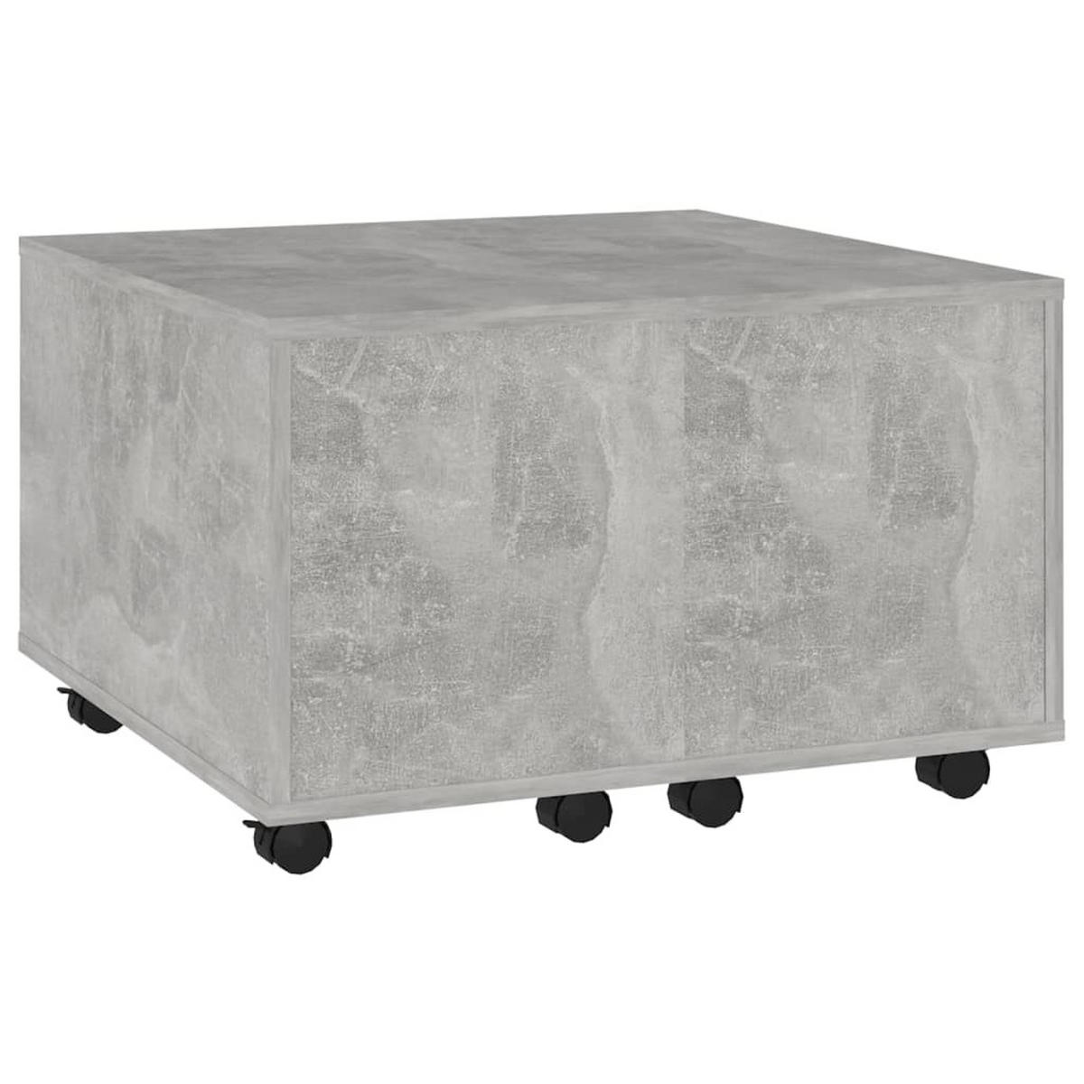 COUCHTISCH Betongrau 60x60x38 cm Holzwerkstoff - Hellgrau, Holzwerkstoff (60/60/38cm) - furnicato