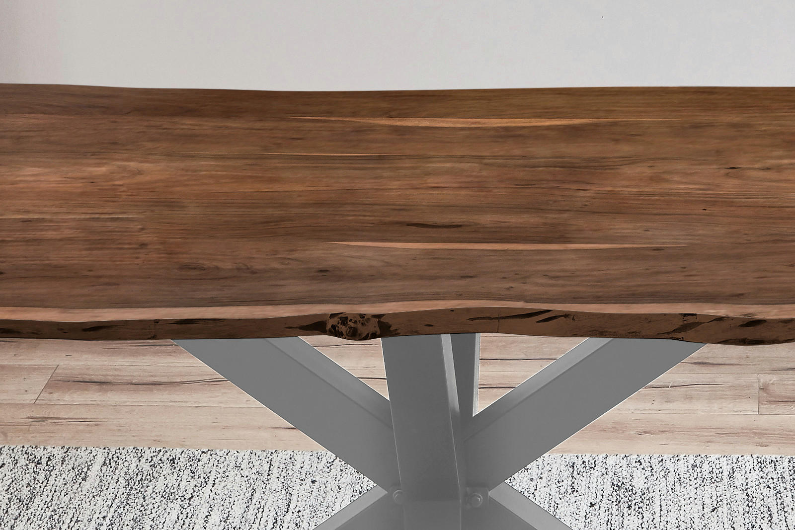 ESSTISCH FELINA - Silberfarben/Braun, Holz/Metall (85/160/77cm) - SAM