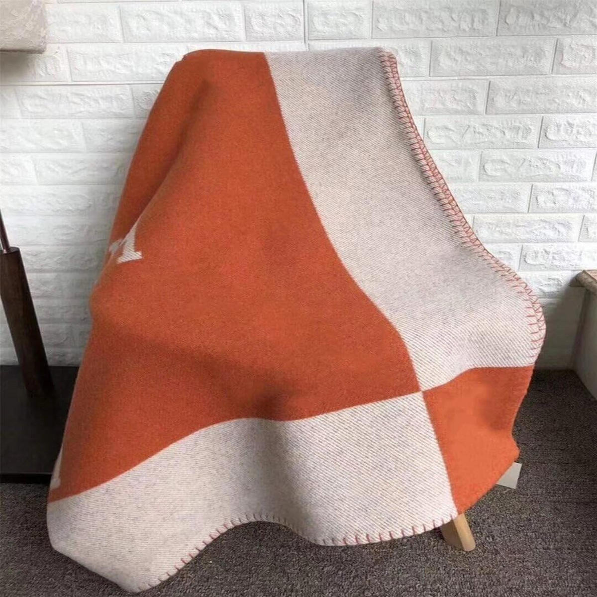 WOHNZIMMERDECKE - 130 x 180 cm - Orange - Orange, Textil (130/180cm)