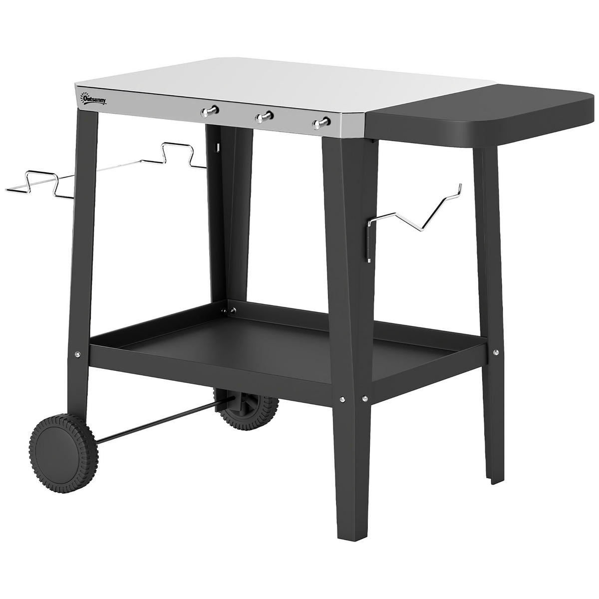 GRILLWAGEN DE-10238 Schwarz - Schwarz, Metall (67.5/80.5/115cm) - ComfortXL