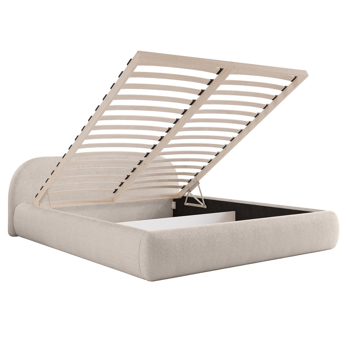 POLSTERBETT Dmar 180x200 cm, Beige - Beige, Textil (200/180cm) - Fedve