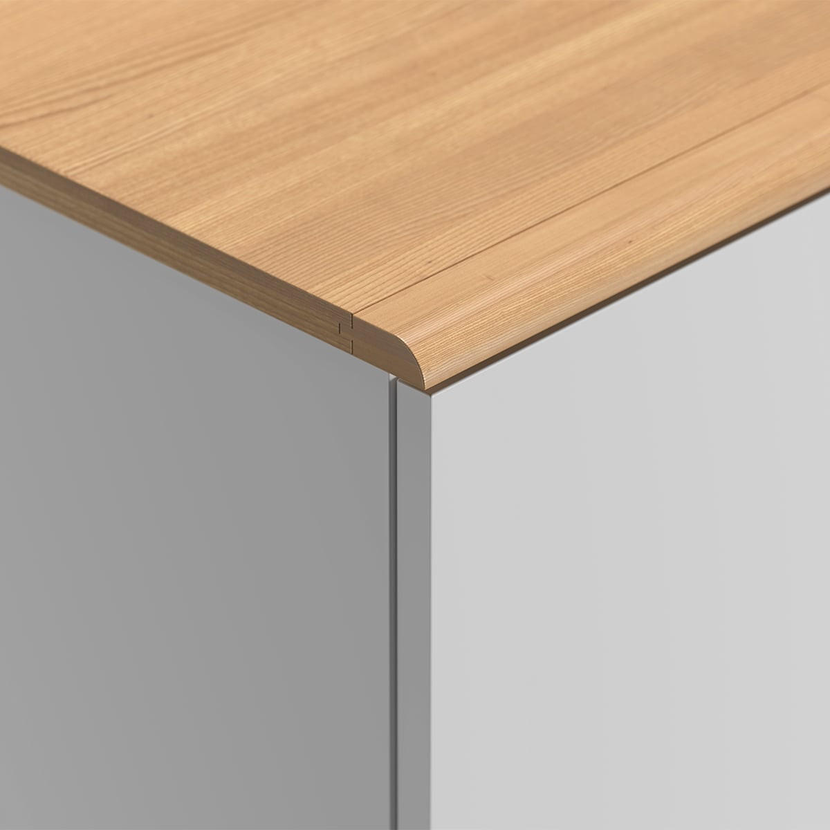 KOMMODE mit 3 Schubladen und Gestell aus Eiche L100 cm - Nature - Weiß, Holzwerkstoff (58/86.5/100cm) - Calicosy