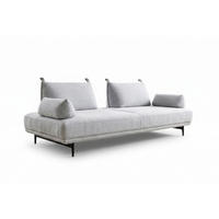 SCHLAFSOFA CANE Grau Webstoff - Schwarz/Grau, Textil/Metall (210/80/100cm) - KAWOLA