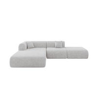 ECKSOFA Ottomane Links OVLY-L 289x176x71 Grau Chenille - Titanfarben/Schwarz, Holzwerkstoff/Kunststoff (176/289cm) - ALTDECOR