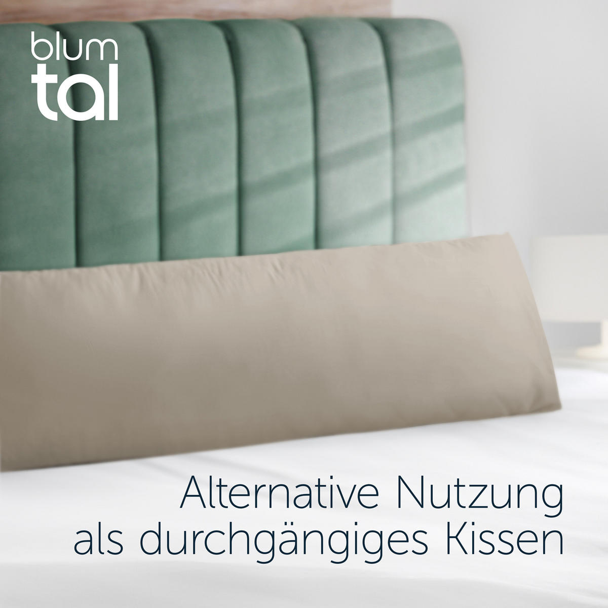 VANKÚŠ na spanie na boku s nastaviteľnou výplňou 40x200 cm - biela, textil (45/200cm) - Blumtal