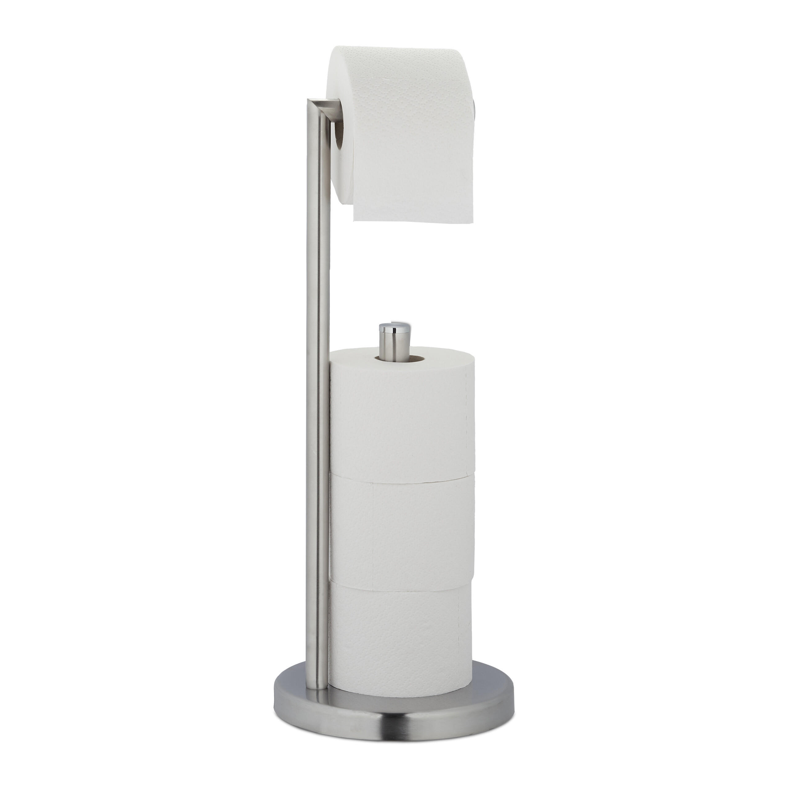 TOILETTENPAPIERHALTER - Silberfarben, Metall (20.5/53/20.5cm) - Relaxdays