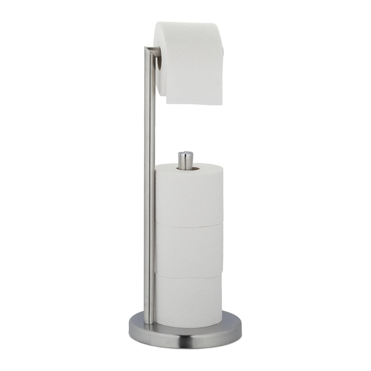 TOILETTENPAPIERHALTER - Silberfarben, Metall (20.5/53/20.5cm) - Relaxdays
