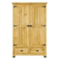 KLEIDERSCHRANK aus Massivholz VINTAGE - Honig, Holz (125/200/56cm) - Seart