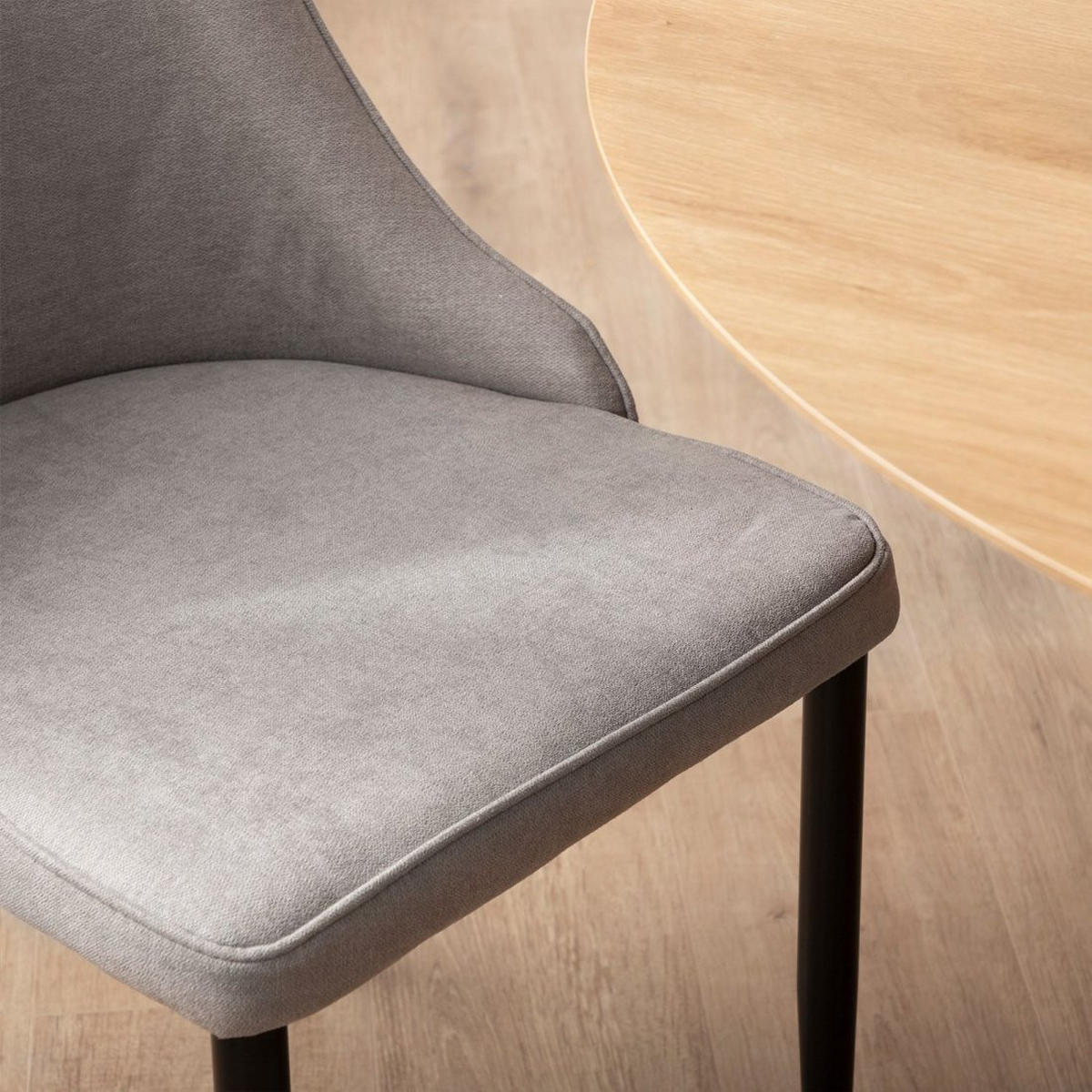 ESSZIMMERSTUHL Agnes Grau 45 cm x 95 cm - Grau, Textil (45/95/65cm) - Klast Home