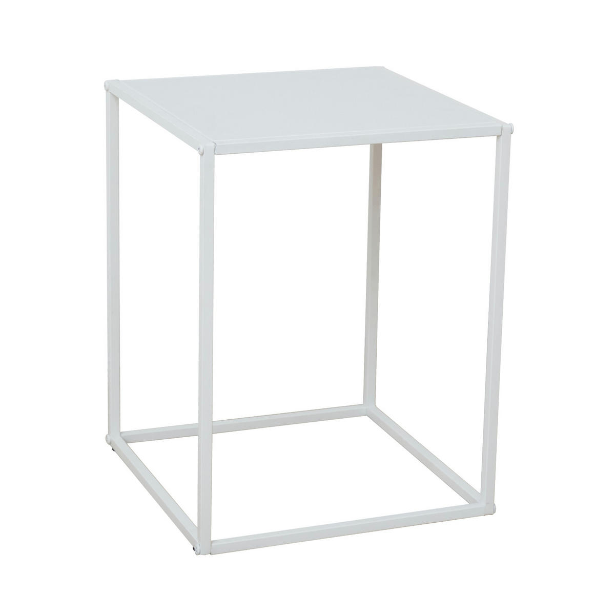 COUCHTISCH THEMI 2er Set Metall Weiß - Weiß, Metall (35/35/45cm) - SVITA