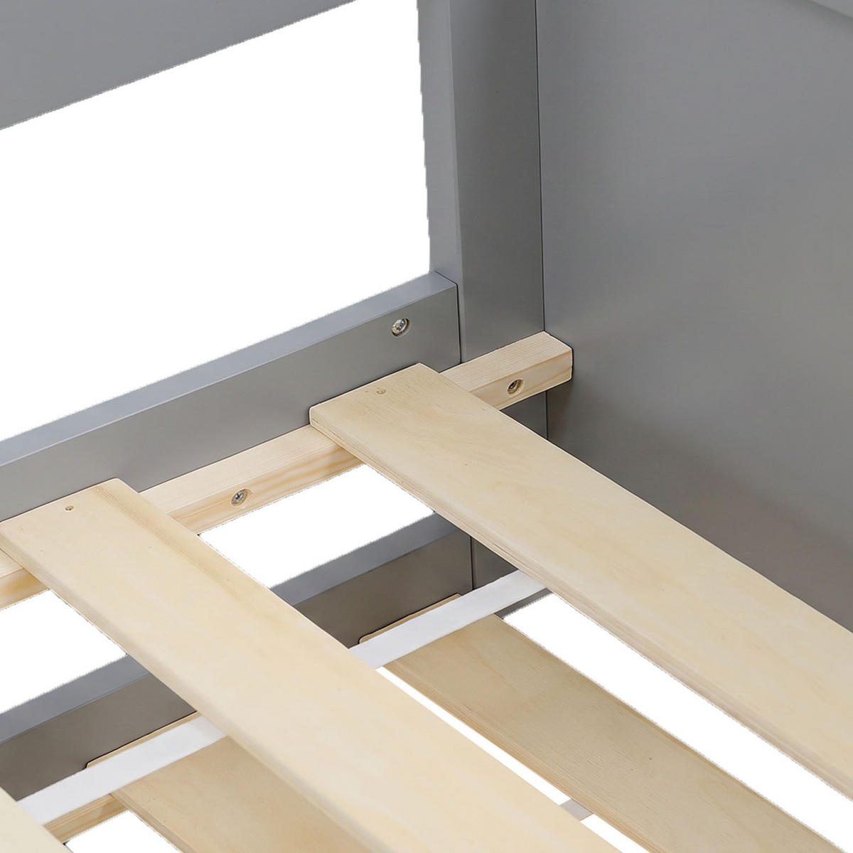 AUSZIEHBETT mit Matratze 90/200 cm Grau - Grau, Holz (90/200cm) - Homestyle4u