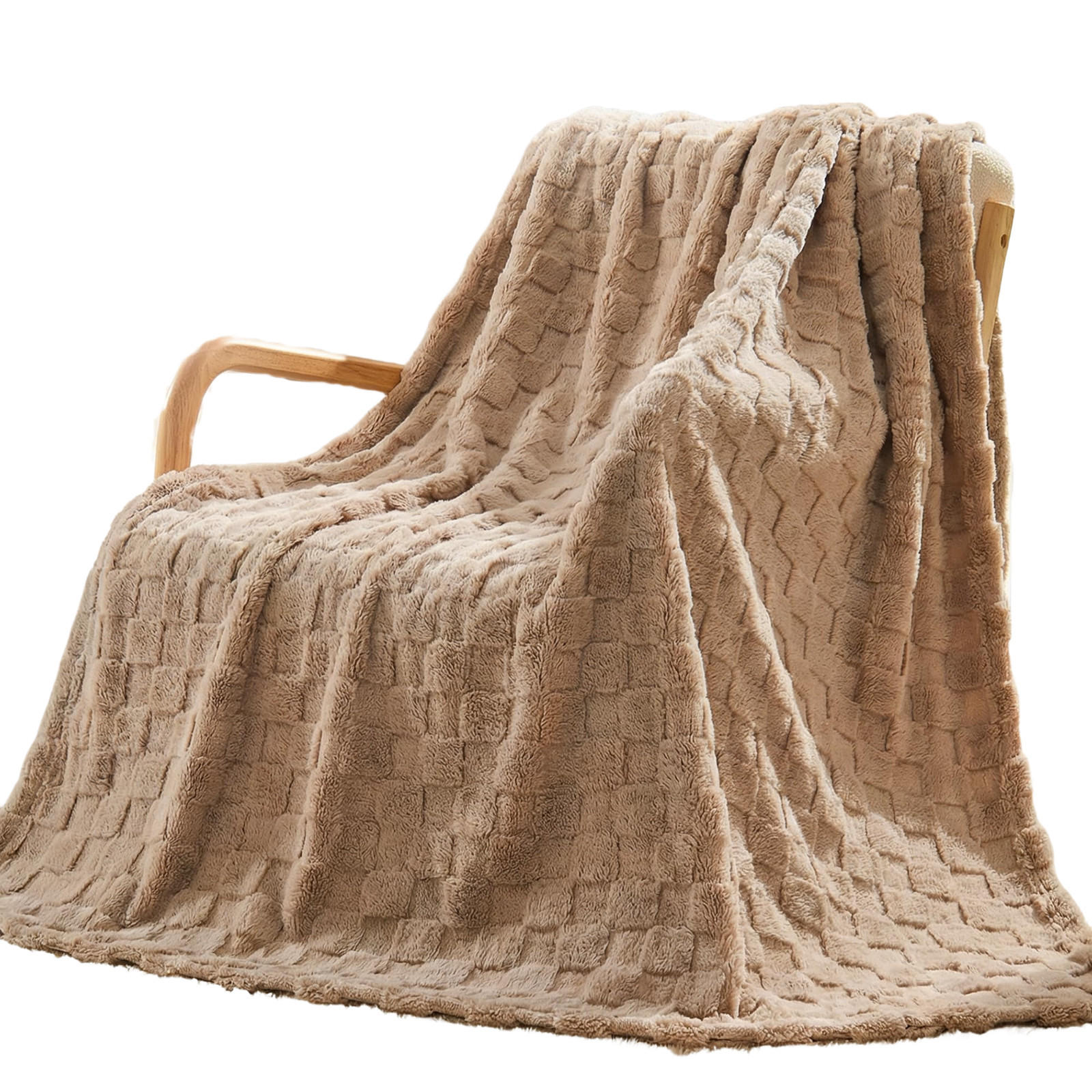 WOHNDECKE Uni Doubleface 150/200 cm - Braun, Textil (150/200cm) - Kaket