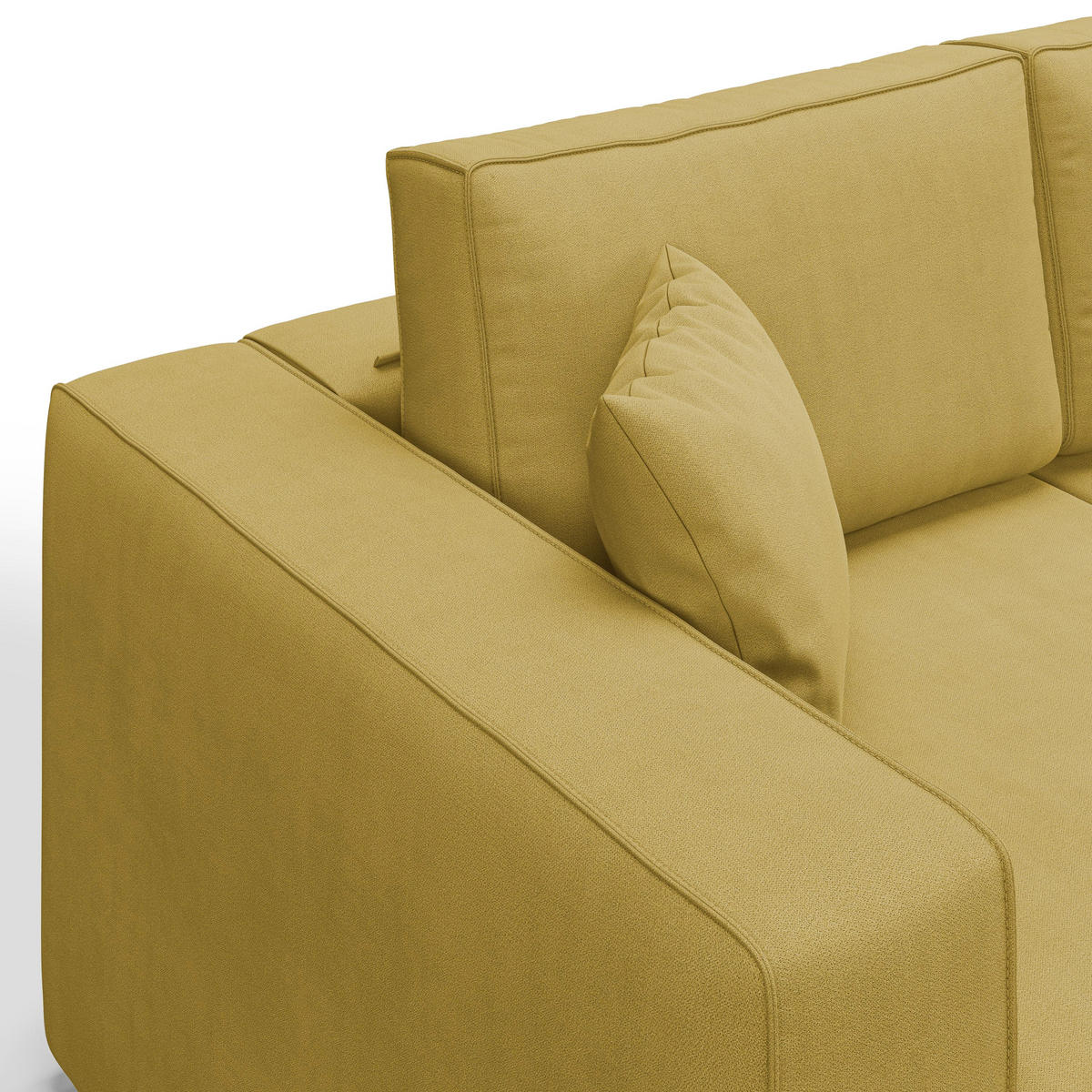 LINEARSOFA Morfeo - Gelb, Textil (245/86/99cm) - Divani.store