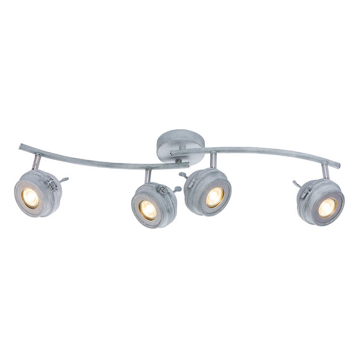 LED DECKENLEUCHTE Metall Grau Antik - Grau, Metall (64/14/16cm) - Globo Lighting