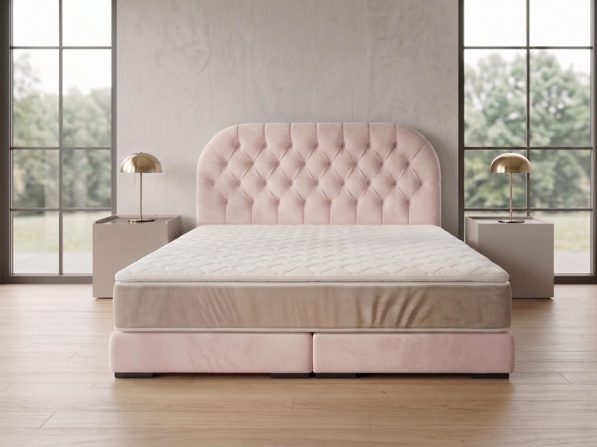 POLSTERBETT LEON4 100x 200 cm Farbe: Beige - Beige, Textil (100/200cm) - A&J MöbelLand
